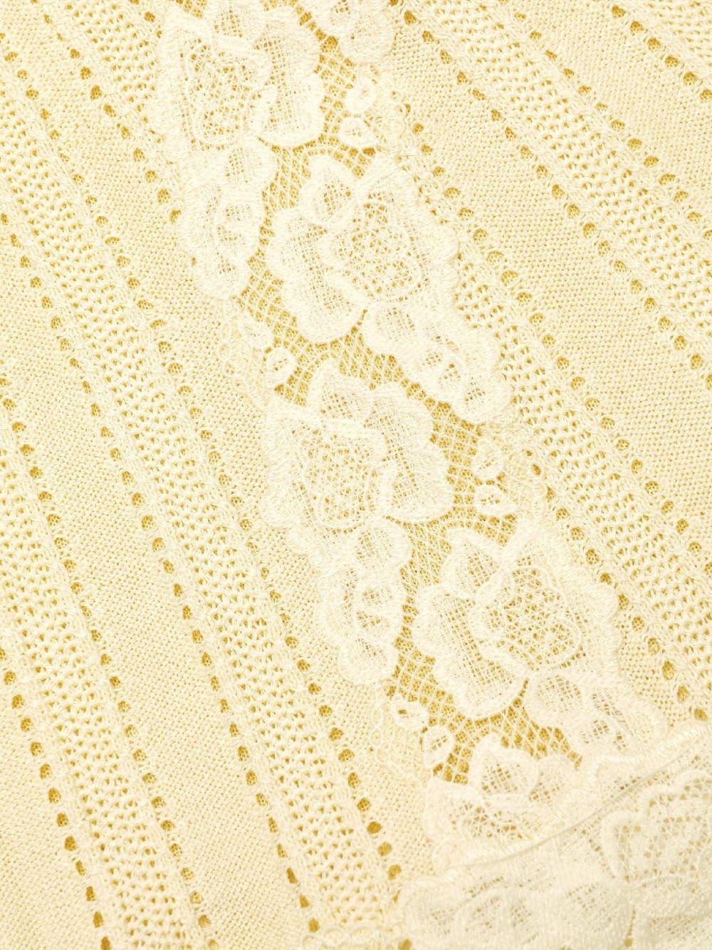 Yellow Pointelle Knit Mini Skirt SS26049SKY YELLOW SELF-PORTRAIT