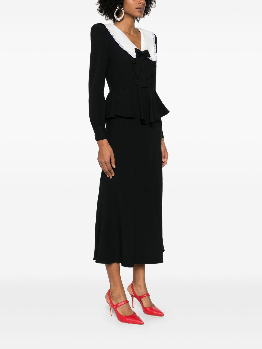 Envers Satin Dress FABX3992F4504 0900 BLACK ALESSANDRA RICH