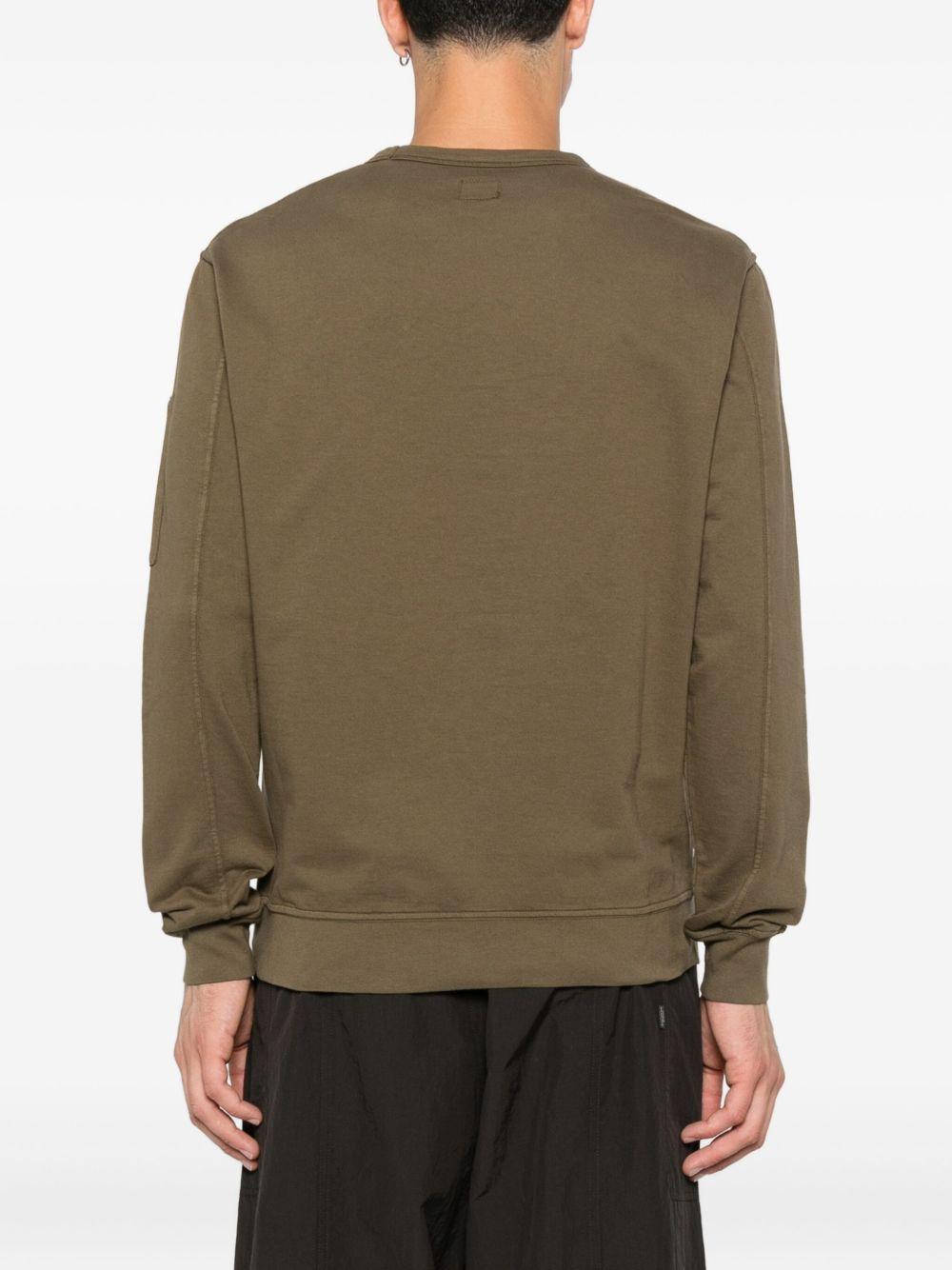 Light Fleece Crewneck Lens Sweatshirt RCCMSS711A002246G 683 IVY GREEN CP COMPANY