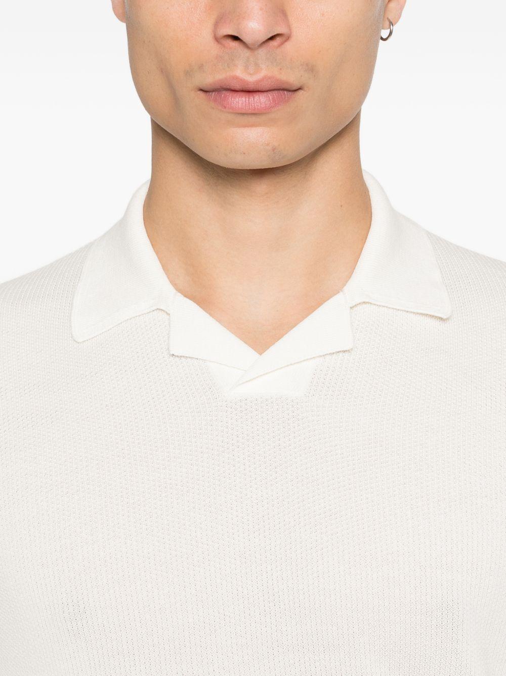 Polo mezza manica con collo bowling M76MAGM88MAG0M008 01 BIANCO ELEVENTY