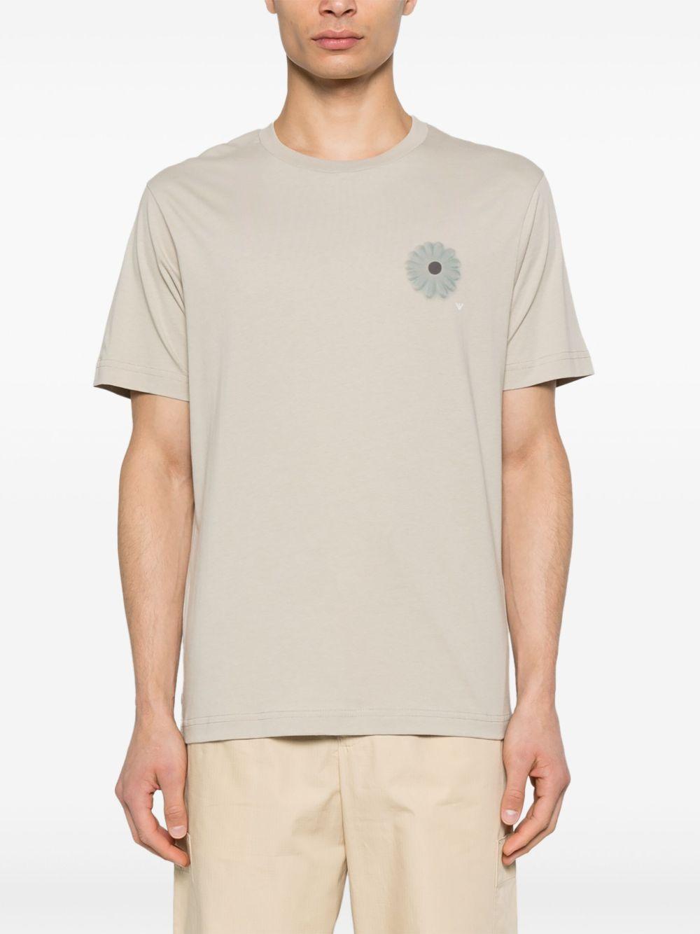 T-shirt a fiori EM001717AF14836 F8094 EMPORIO ARMANI SUSTAINABLE