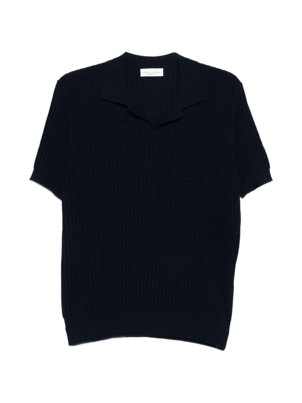 Polo a coste 261MYA13124 10 BLUE ROBERTO COLLINA