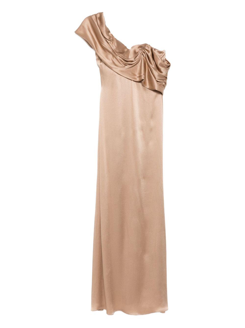 Abito monospalla drappeggiato 05FWDR50005301 23 BEIGE GIUSEPPE DI MORABITO