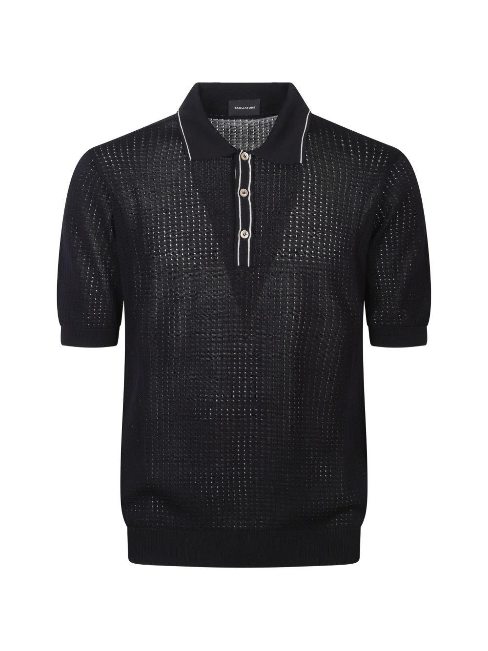 Polo con Design Traforato HILLPEPWE2609 NERO TAGLIATORE