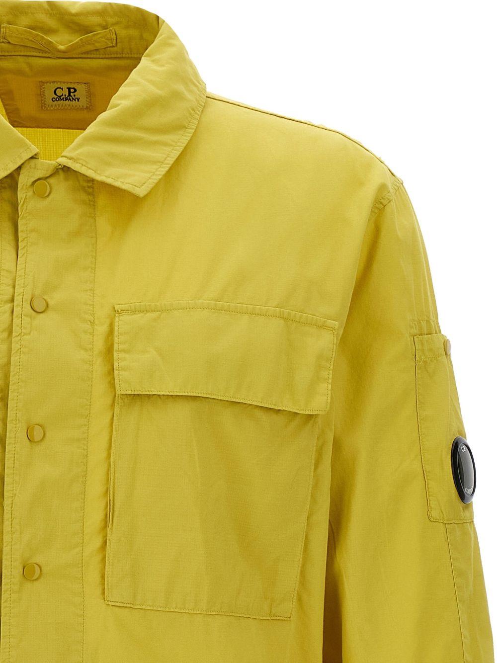 Giacca-camicia con applicazione 18CMOS237A005691G 245 CHESS GREEN CP COMPANY