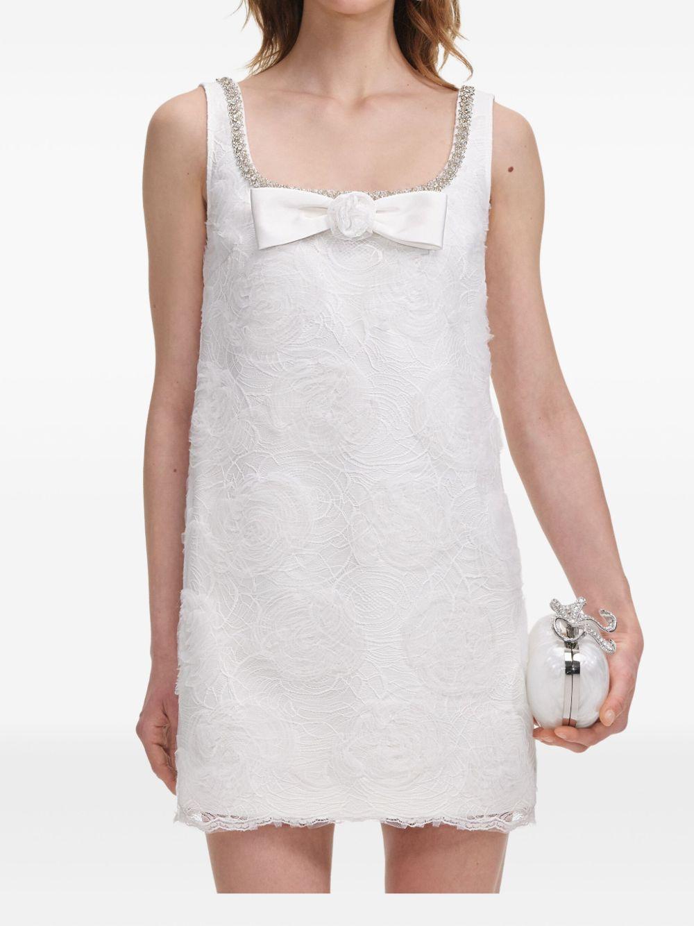 Abito Mini in Pizzo e Tulle Bianco PF25036SW WHITE SELF-PORTRAIT