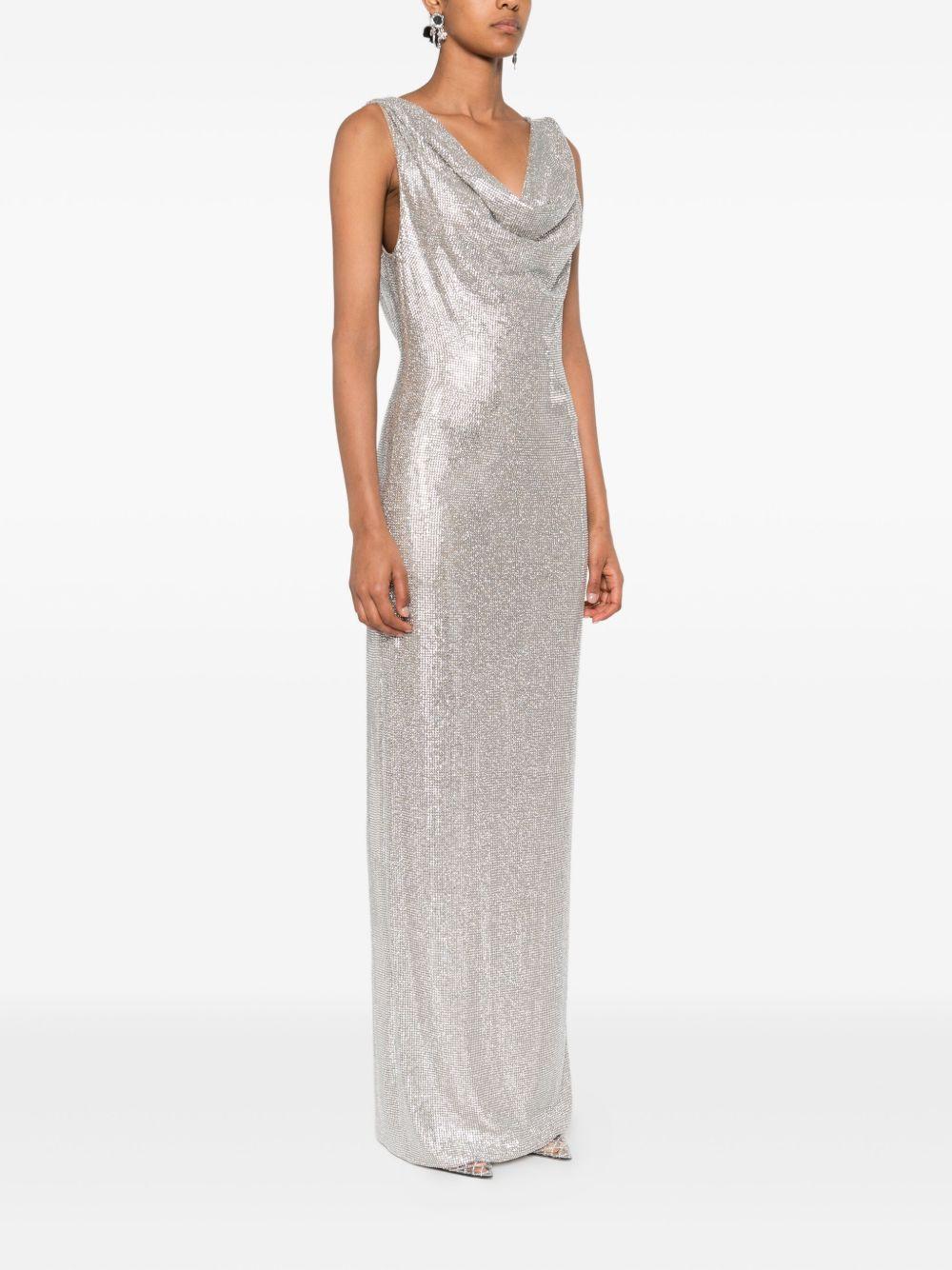 Abito con cristalli 05FWDR510FC05212 21 BEIGE GIUSEPPE DI MORABITO