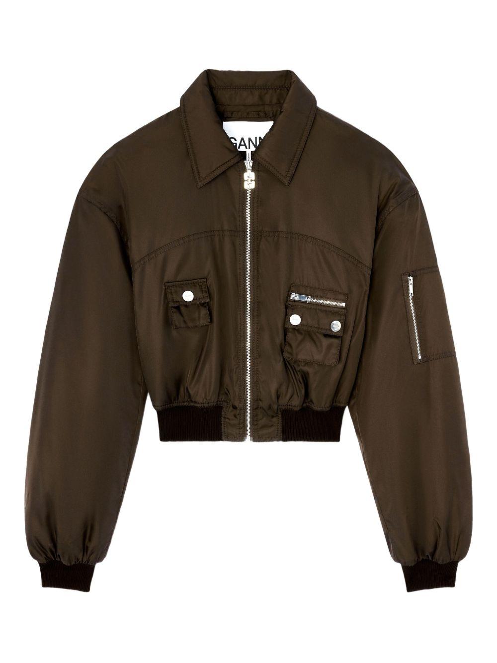 Duchesse Nylon Bomber Jacket A1010046 ZWX DEMITASSE GANNI