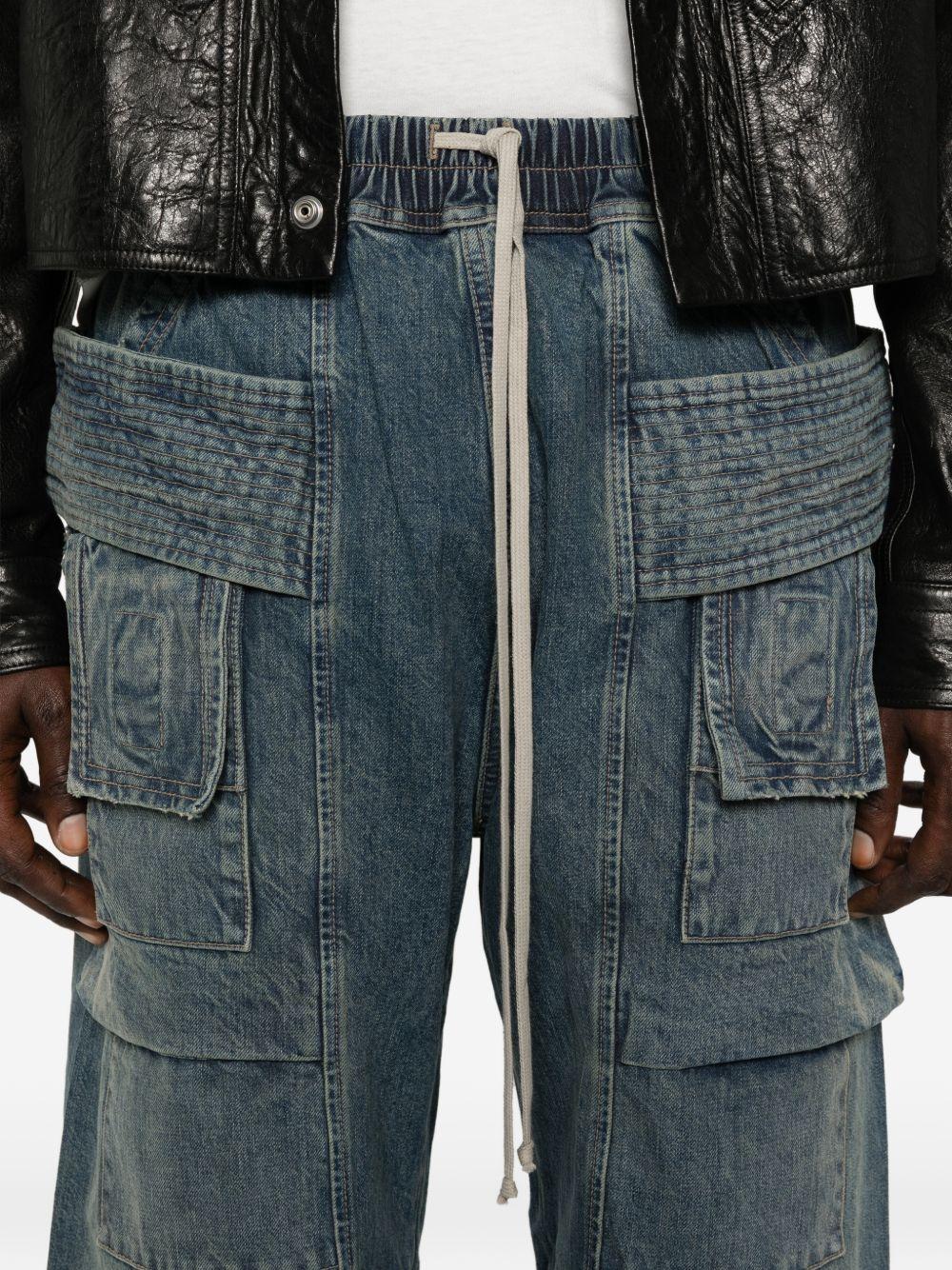 Creatch Wide Cargo Drawstring DU01F4394DWB 06 INDIGO RICK OWENS DRKSHDW