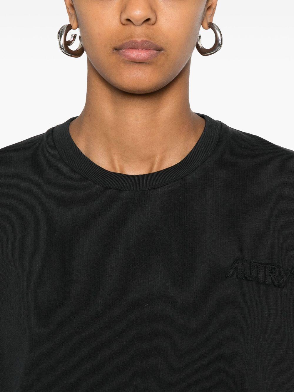 T-shirt boxy con logo in tono TSPW11OK BLACK AUTRY