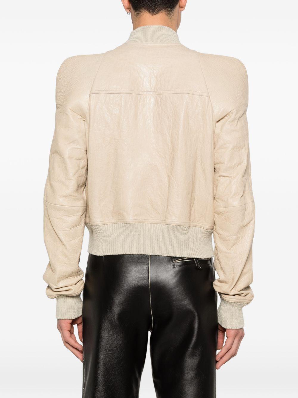 Leather Flight Bomber Jacket RR01F2710LBE 138 SAND RICK OWENS