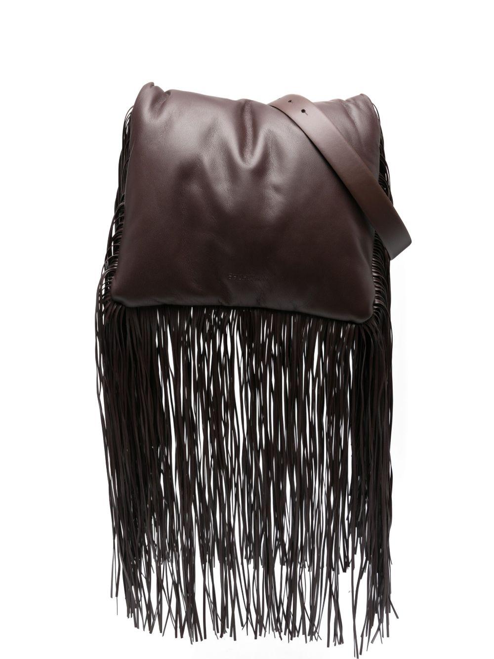 Mini Soffy Bag in nappa con frange SOFFYFRINGESMM81193 012 CIOCCOLATO SPORTMAX