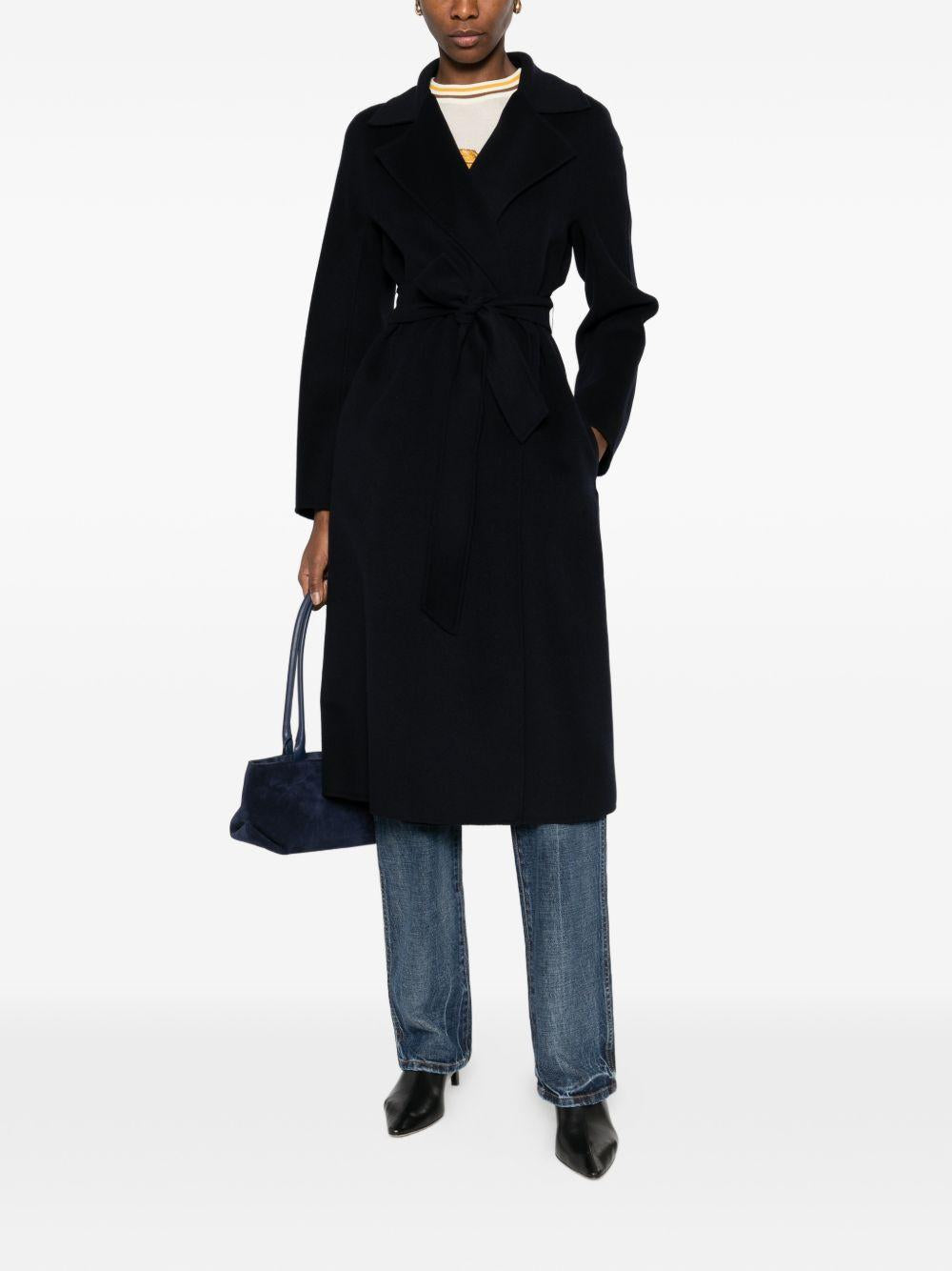 Cappotto In Doppio Drap Di Lana MSTCLES 006 BLUE MAX MARA STUDIO