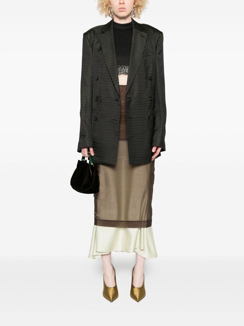 Oversized Jacquard Blazer BAFYA2350 900 BLACK DRIES VAN NOTEN