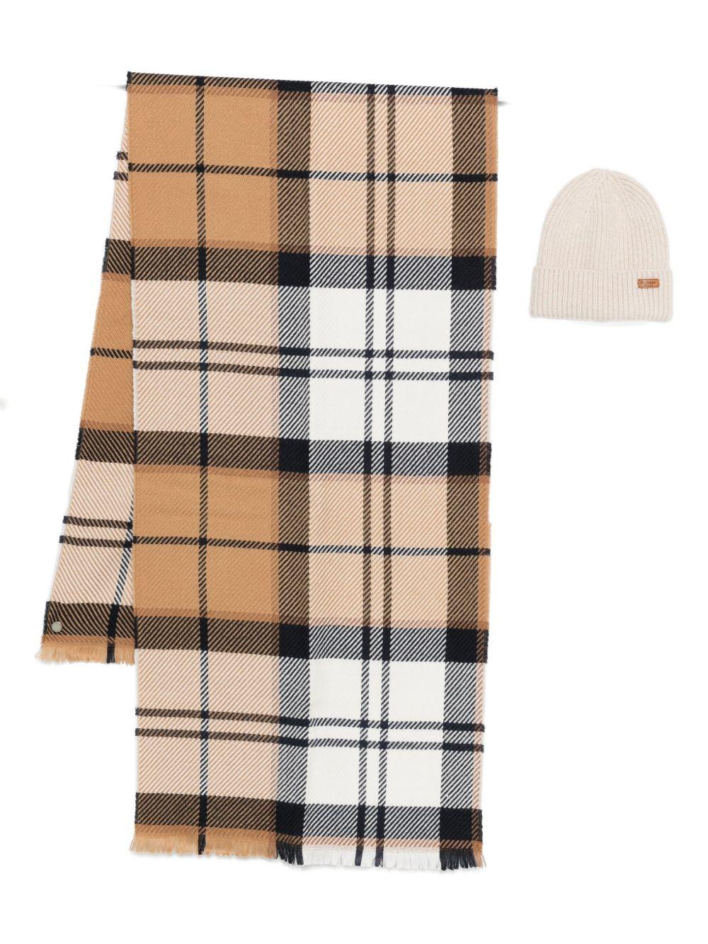 Set Sciarpa e Berretto Tartan Barbour LGS0094 BR52 HESSIAN NAVY BARBOUR