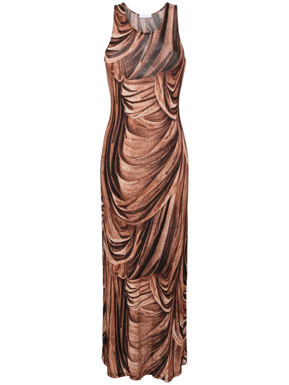 24EJRO840VI0316 V188 DRAPPE TERRACOTTA RABANNE