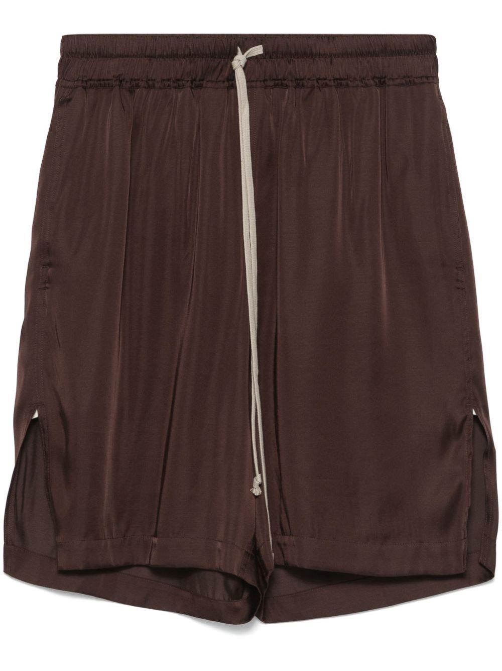 Drawstring boxer shorts RU01E5397SCH 14 MAHOGANY RICK OWENS