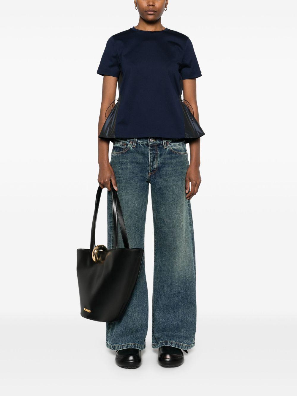 T-shirt in chic cotton jersey in new techno taffetà JG000224D52006 9200 BLUE HERNO