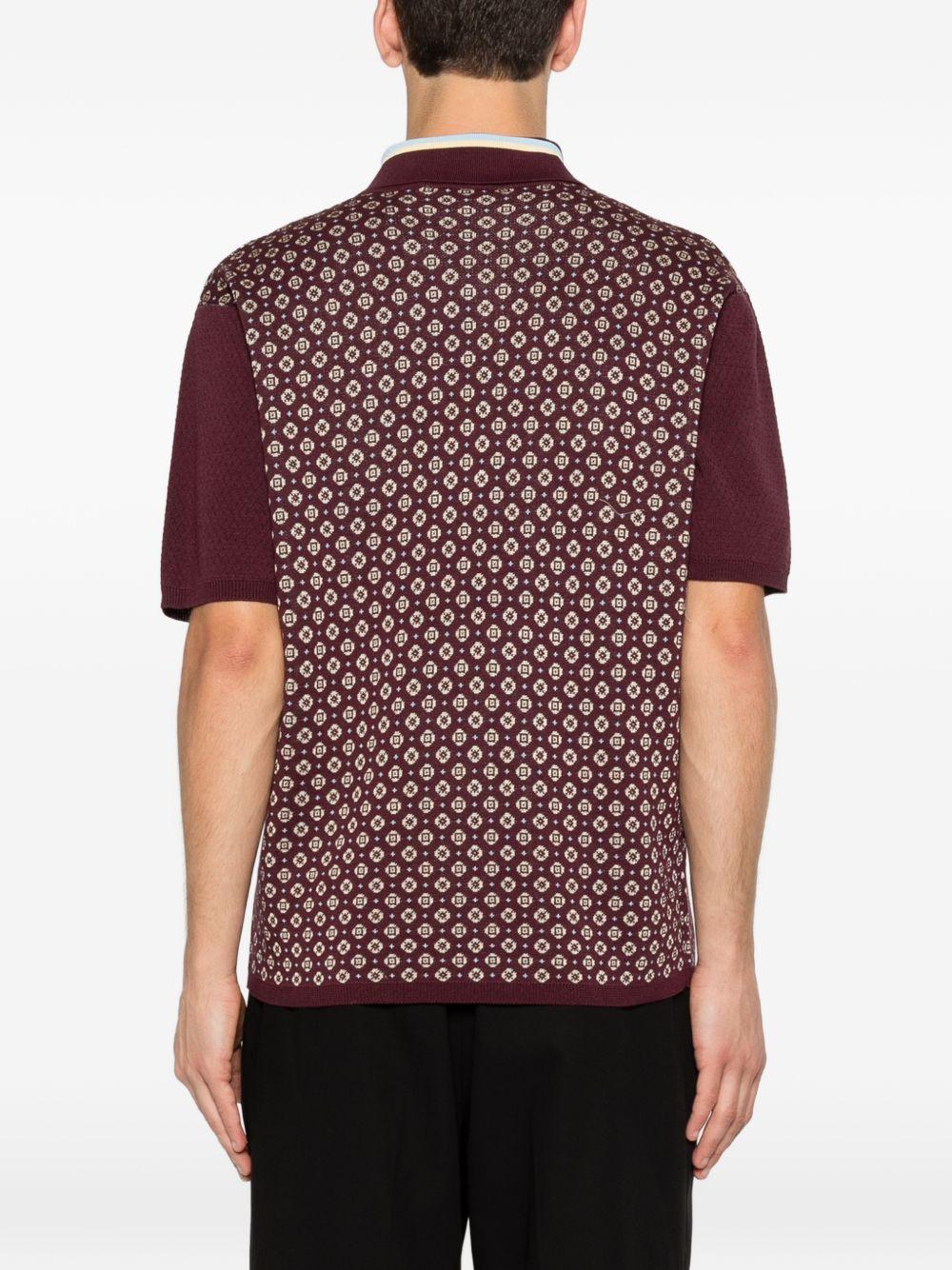 Polo Maille Jacquard Cravate KPO205CO261 DARK RED DROLE DE MONSIEUR