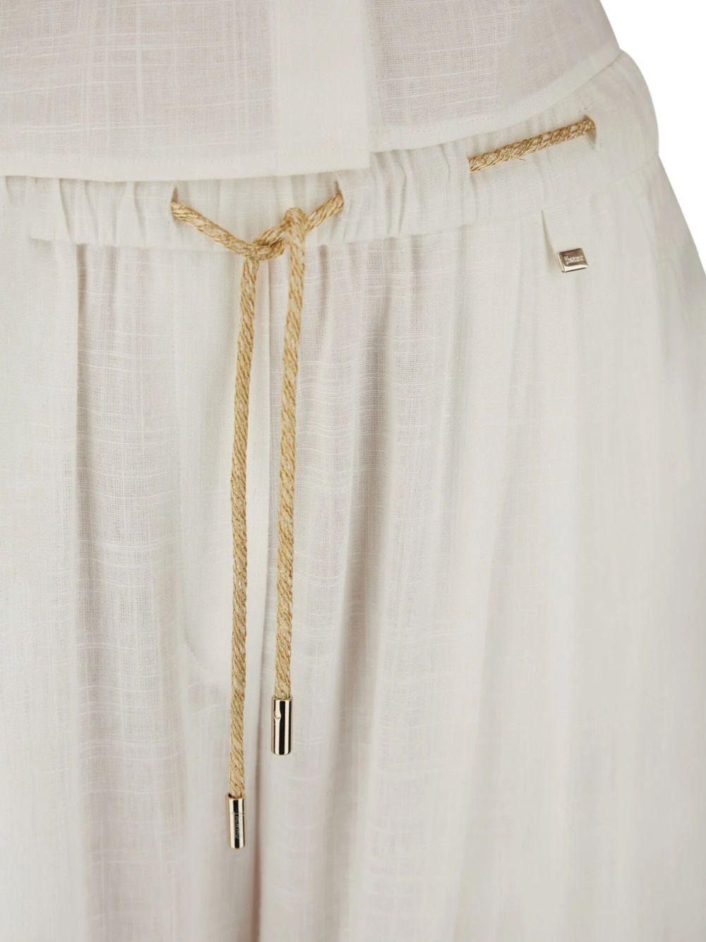 PANTALONI IN LINEN BLEND PT000222D12689 1000 BIANCO HERNO