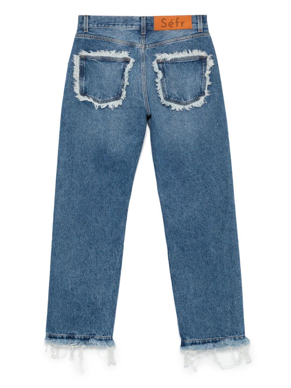 Frayed Cut Jeans MSS25FRAYEDCUTJEANS DARK RIVER BLUE Séfr