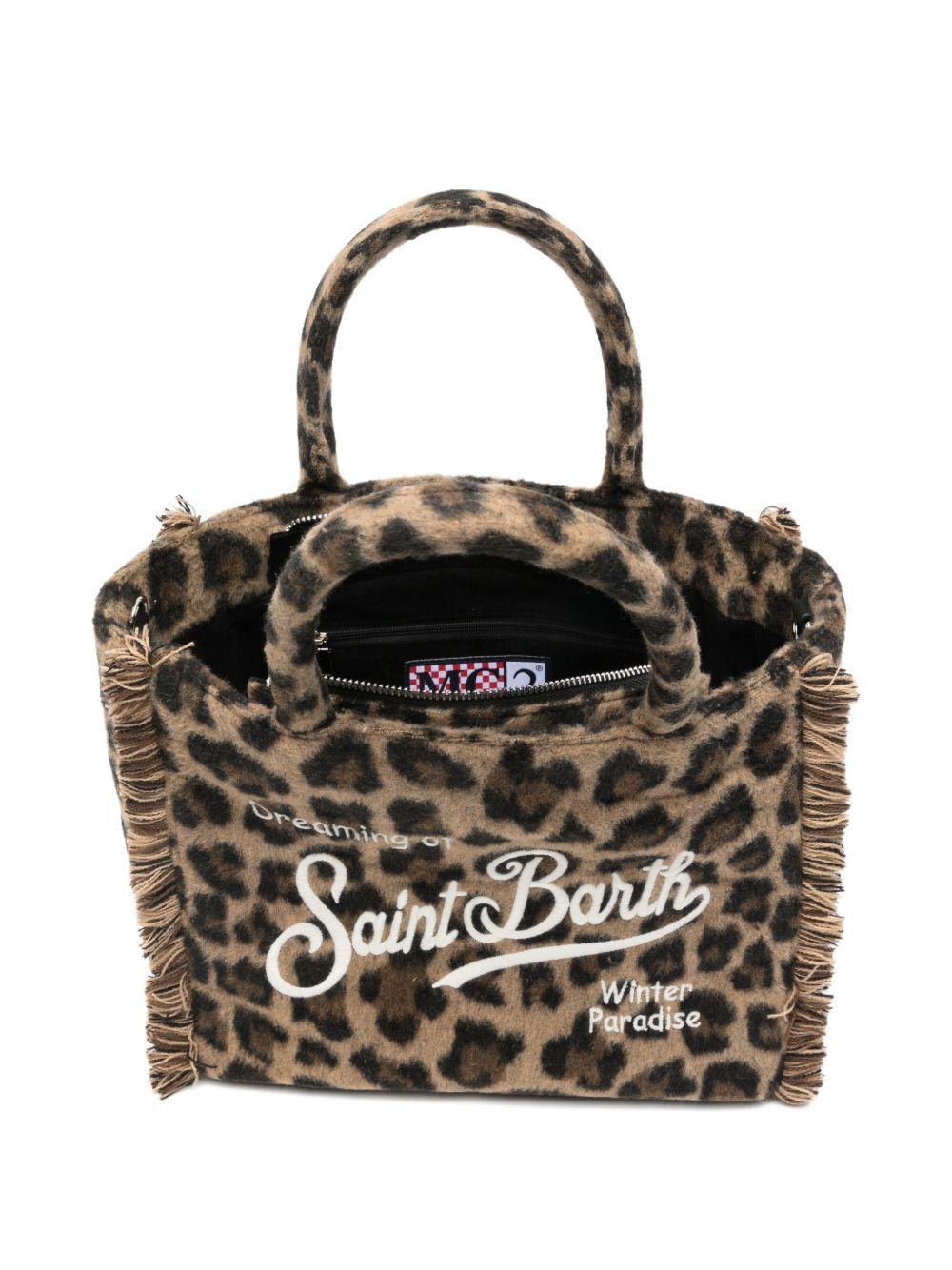 Colette - Borsa a Mano in Misto Lana Leopardata COLETTEFELT LEOPARD MIDI MC2 SAINT BARTH