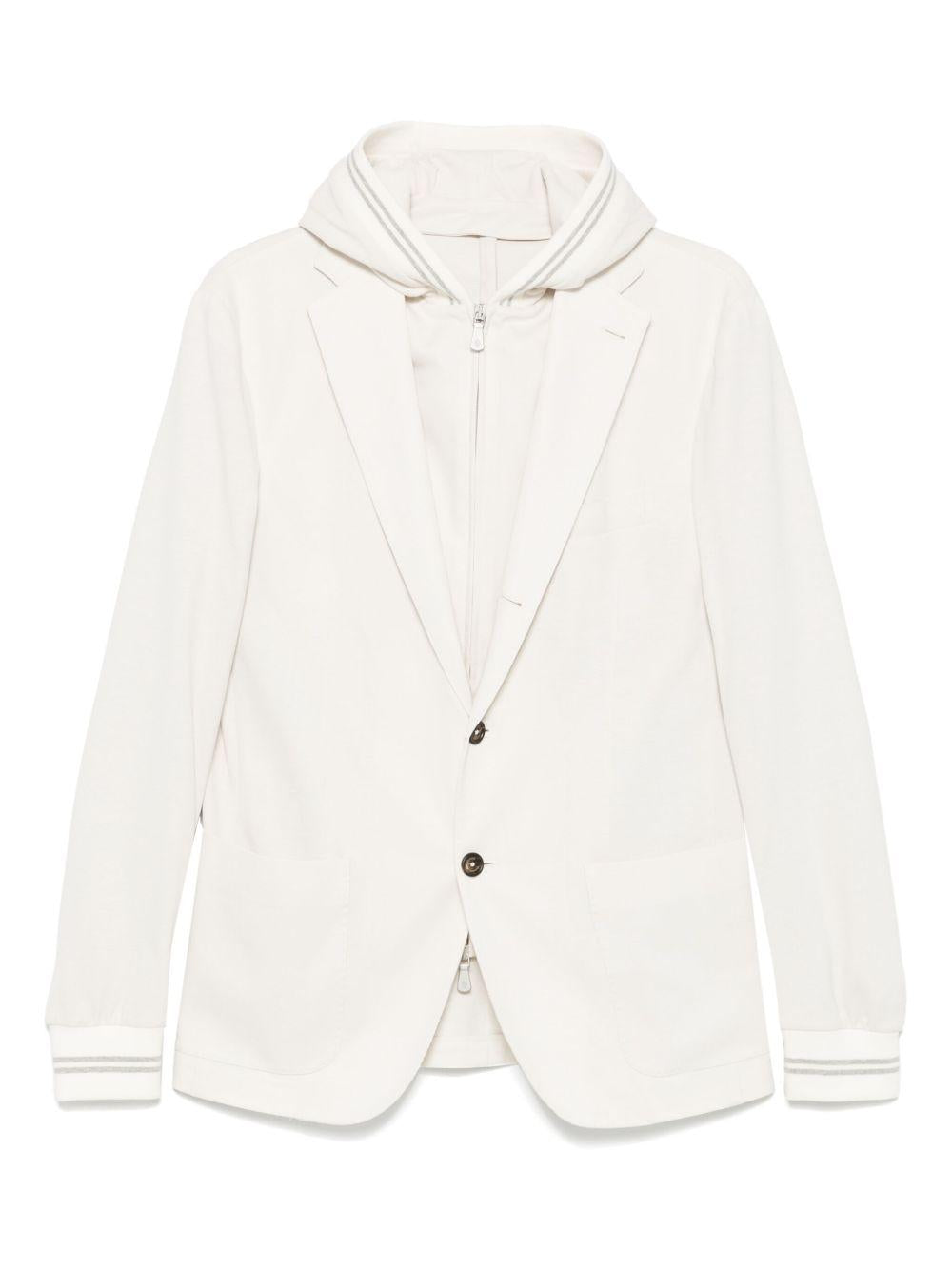 Blazer con cappuccio K70GIAK01BTCRNTES0K0 02 NATURAL ELEVENTY