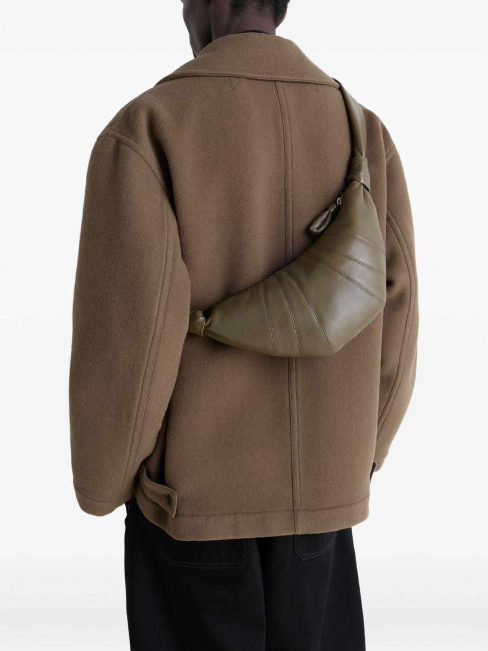 Small Croissant Bag in Leather BG0003LL095 GR678 DARK KHAKI LEMAIRE