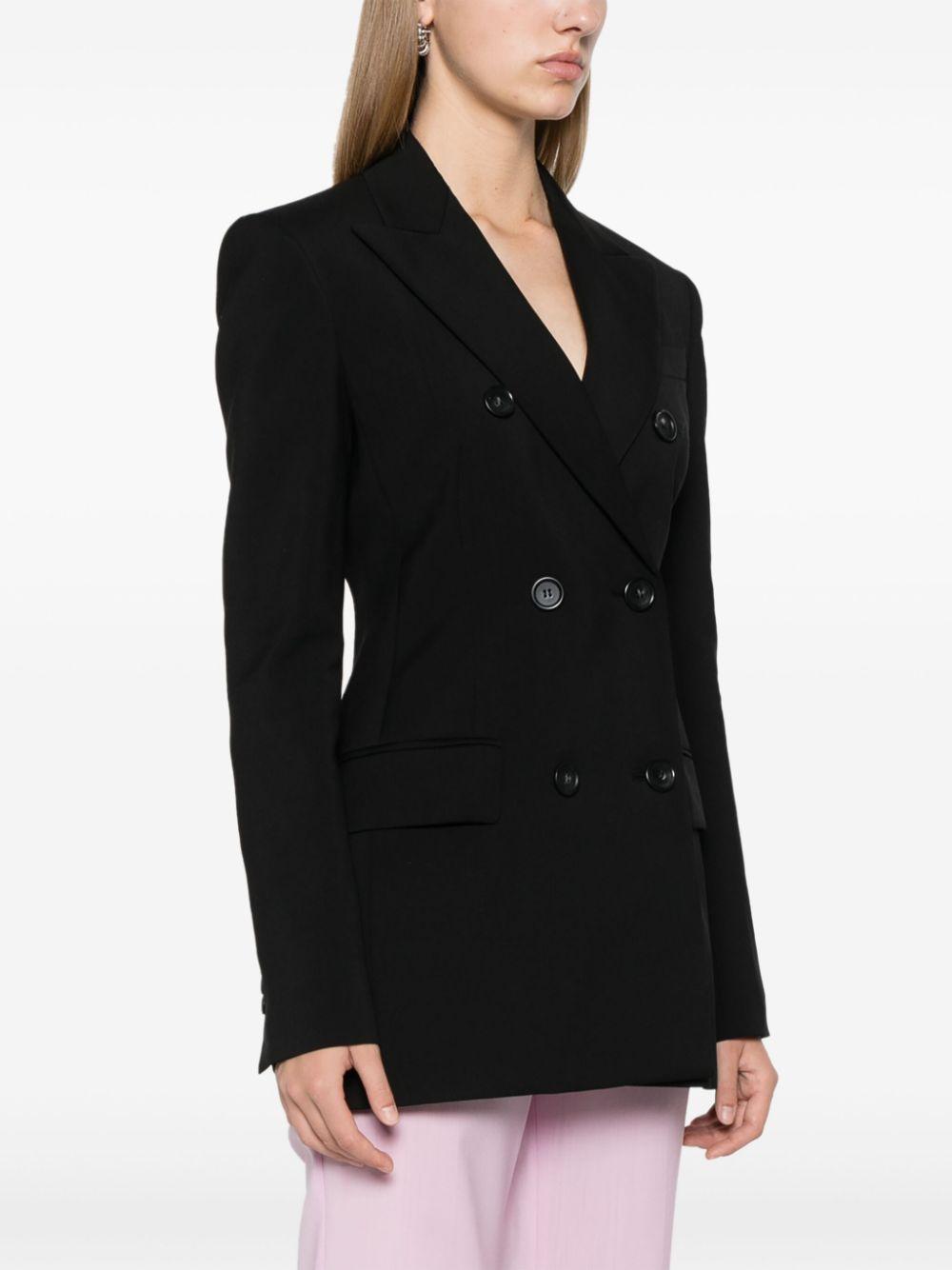 Completo in lana nera con blazer doppiopetto e pantalone flare ADAMOMM10245 013 BROWN SPORTMAX