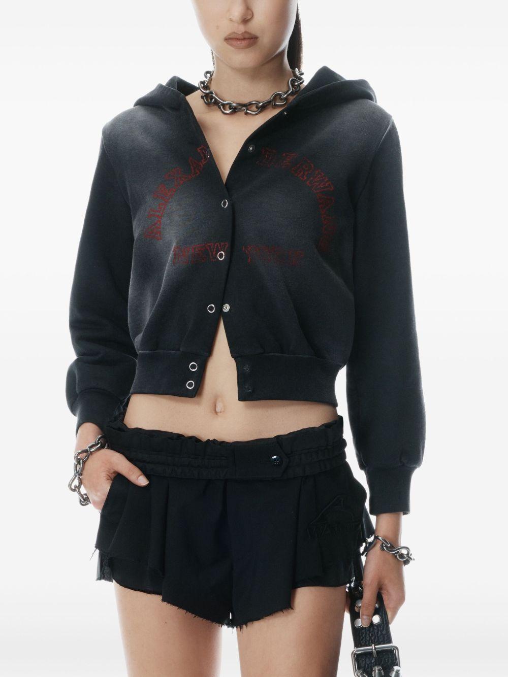 Shrunken cardigan 4CC2251554 16D SUNFADE BLACK ALEXANDER WANG