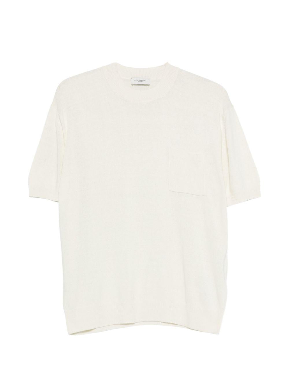 T-shirt over con tasca cotone crepe A023F600 1102 PAOLO PECORA