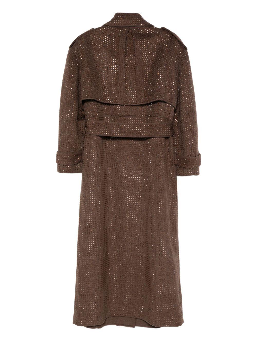 Trench doppiopetto con decorazioni 05FWCO05005362 31 DARK BROWN GIUSEPPE DI MORABITO
