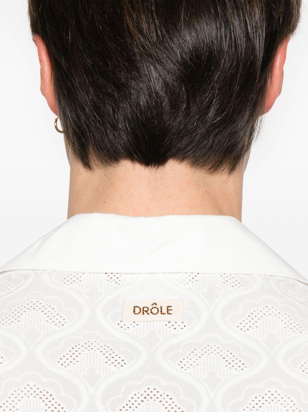 La Chemise Brodée Tapisserie GSH213CO196 WHITE DROLE DE MONSIEUR