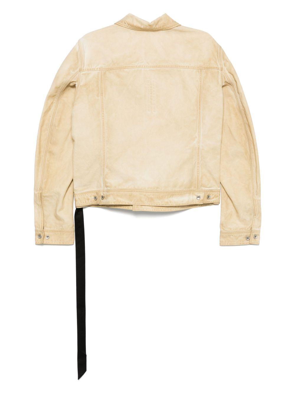 Trucker jacket DU01E3751CVS 81 PARCHMENT RICK OWENS DRKSHDW