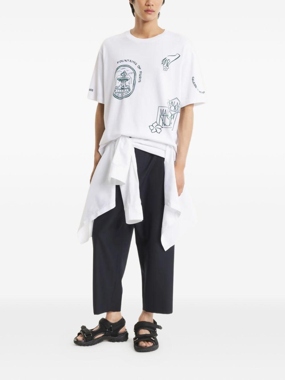 ART NOUVEAU STAMPS OVERSIZE QM00107KJ0119 P100 WHITW MAISON KITSUNE