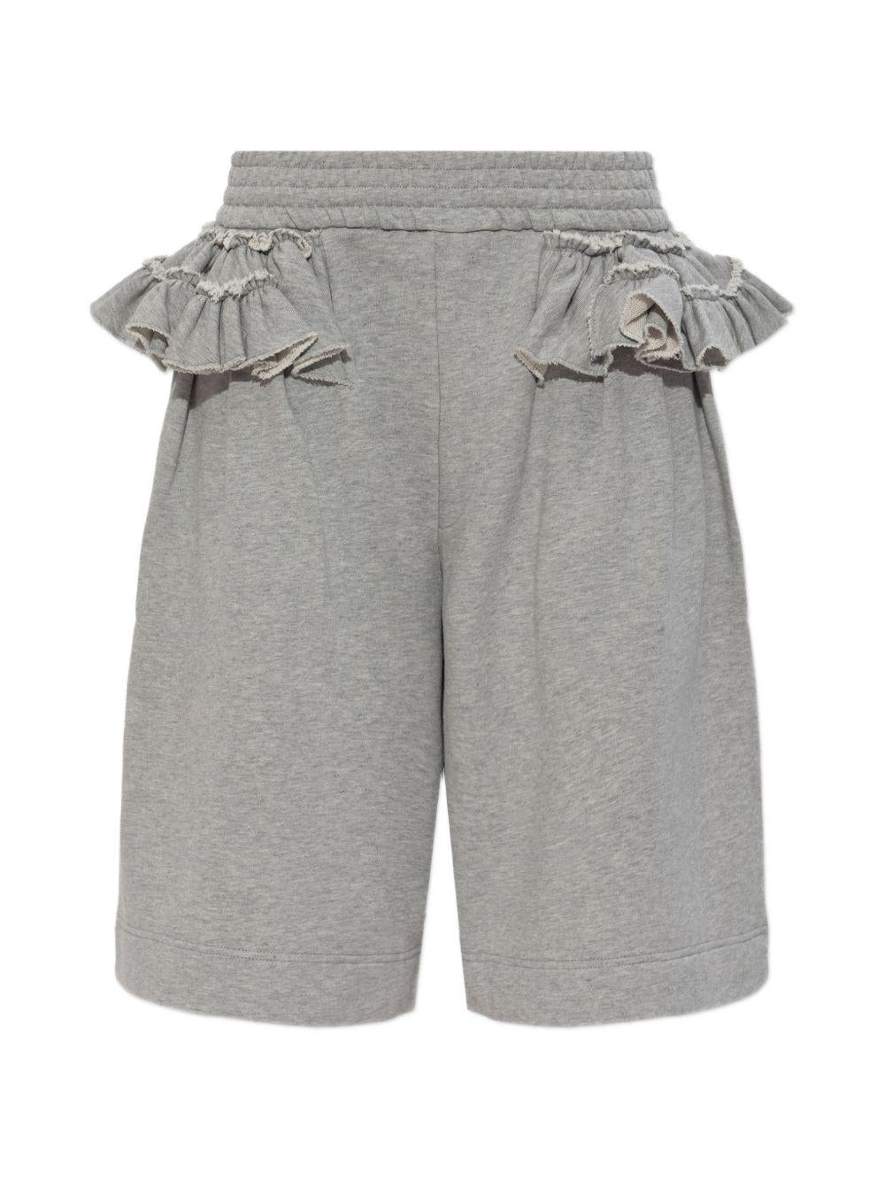 Loose Ruffled Shorts HACUNA3610 813 GREY MELANGE DRIES VAN NOTEN