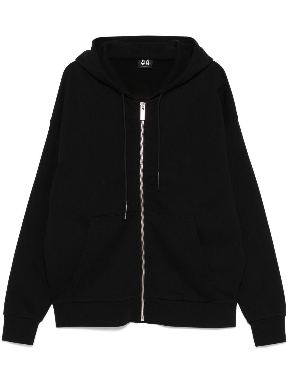 Classic Zip Hoodie B0030577FA583 P396 BLACK WHITE 44 LABEL GROUP