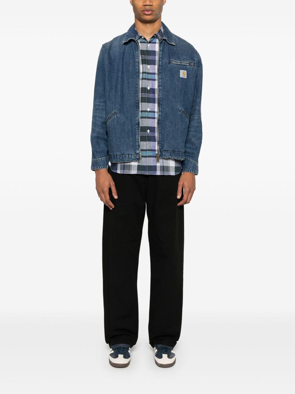 Giacca casual in cotone I034870 014L BLUE DARK USED WASH CARHARTT WIP