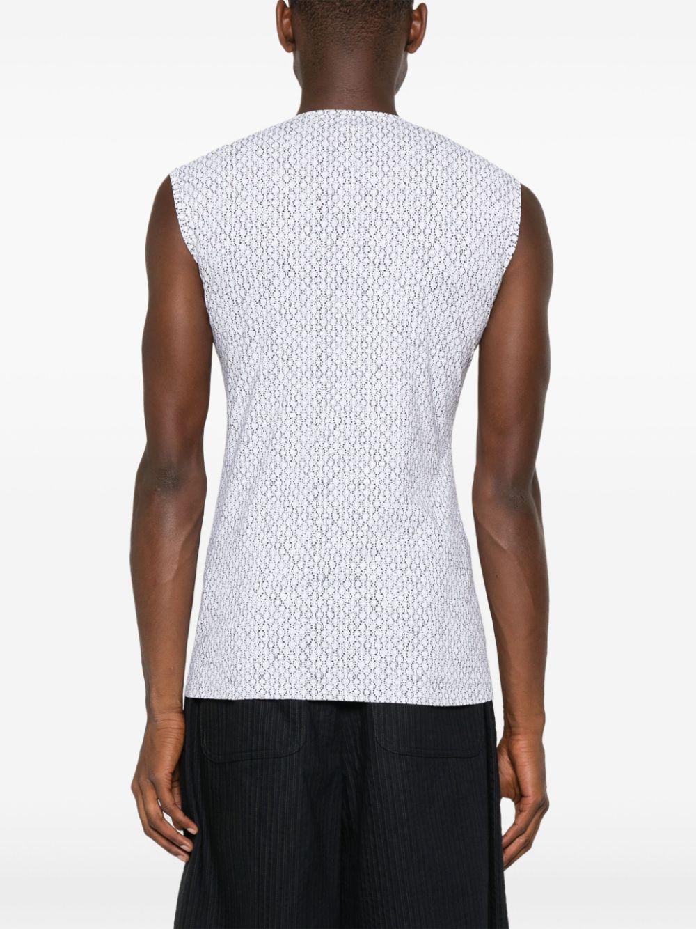 SS24N26 JERSEY GEOMETRICO NERO SAPIO