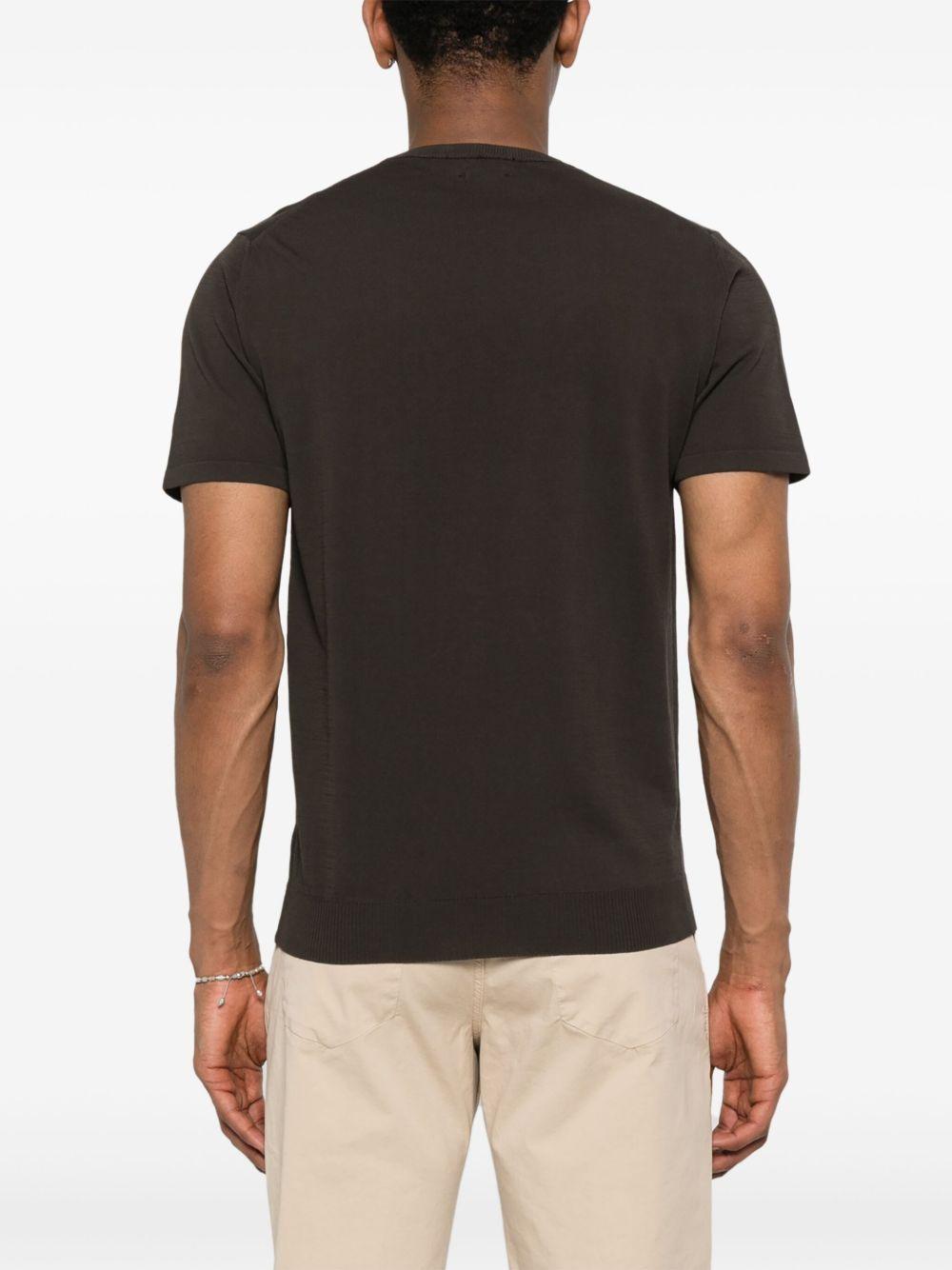 T-shirt girocollo DF3076 33 MOKA DANIELE FIESOLI