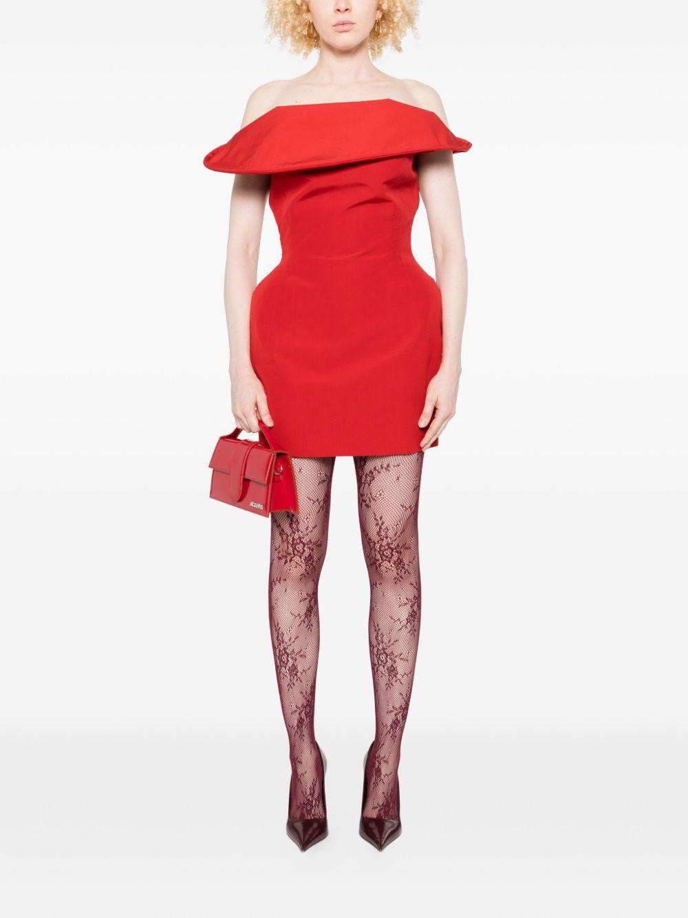 Sculpted cotton mini dress 256725 RED MAGDA BUTRYM