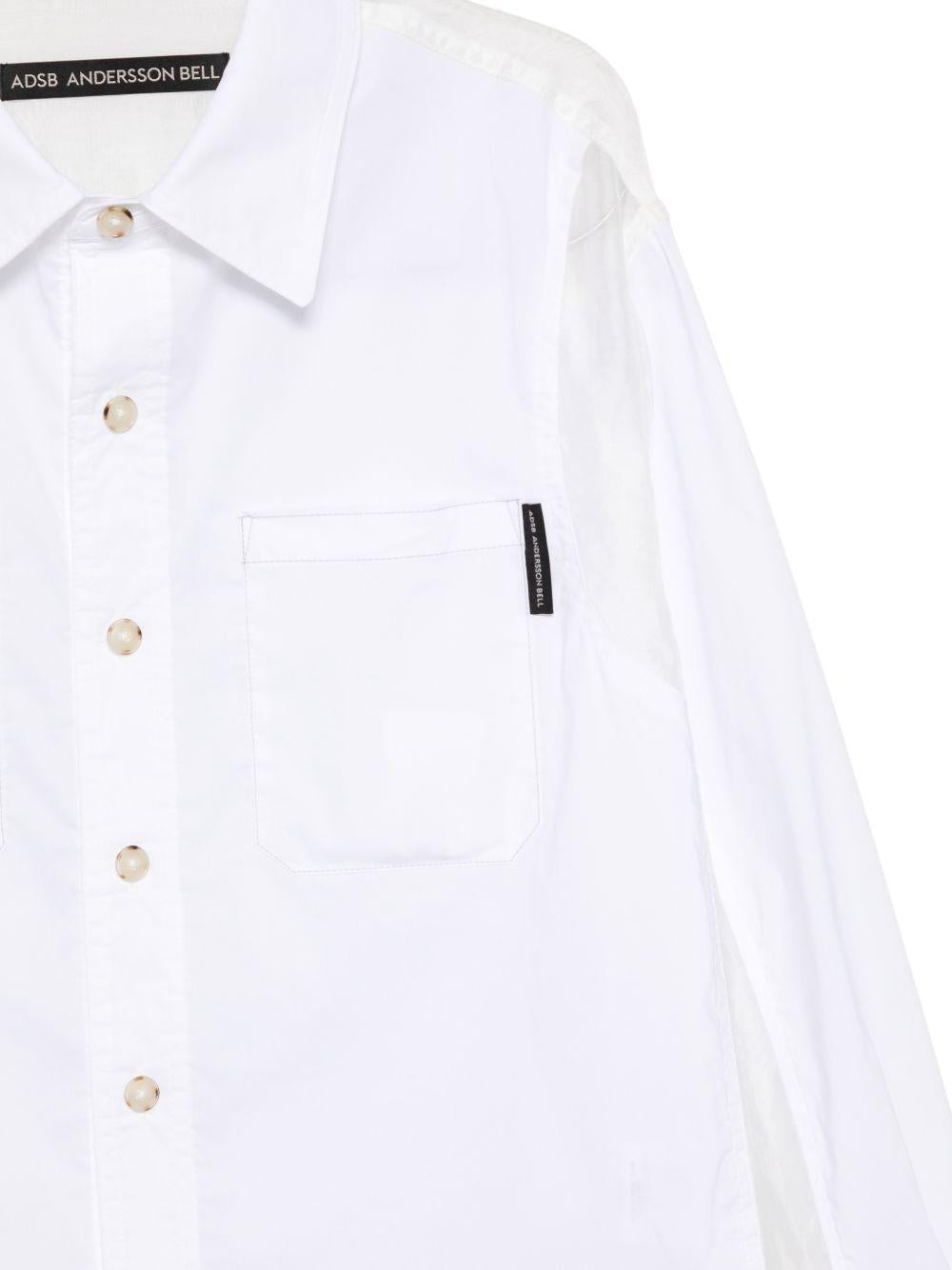 Aprol Organza Panel Shirt ATB1443M WHITE ANDERSSON BELL
