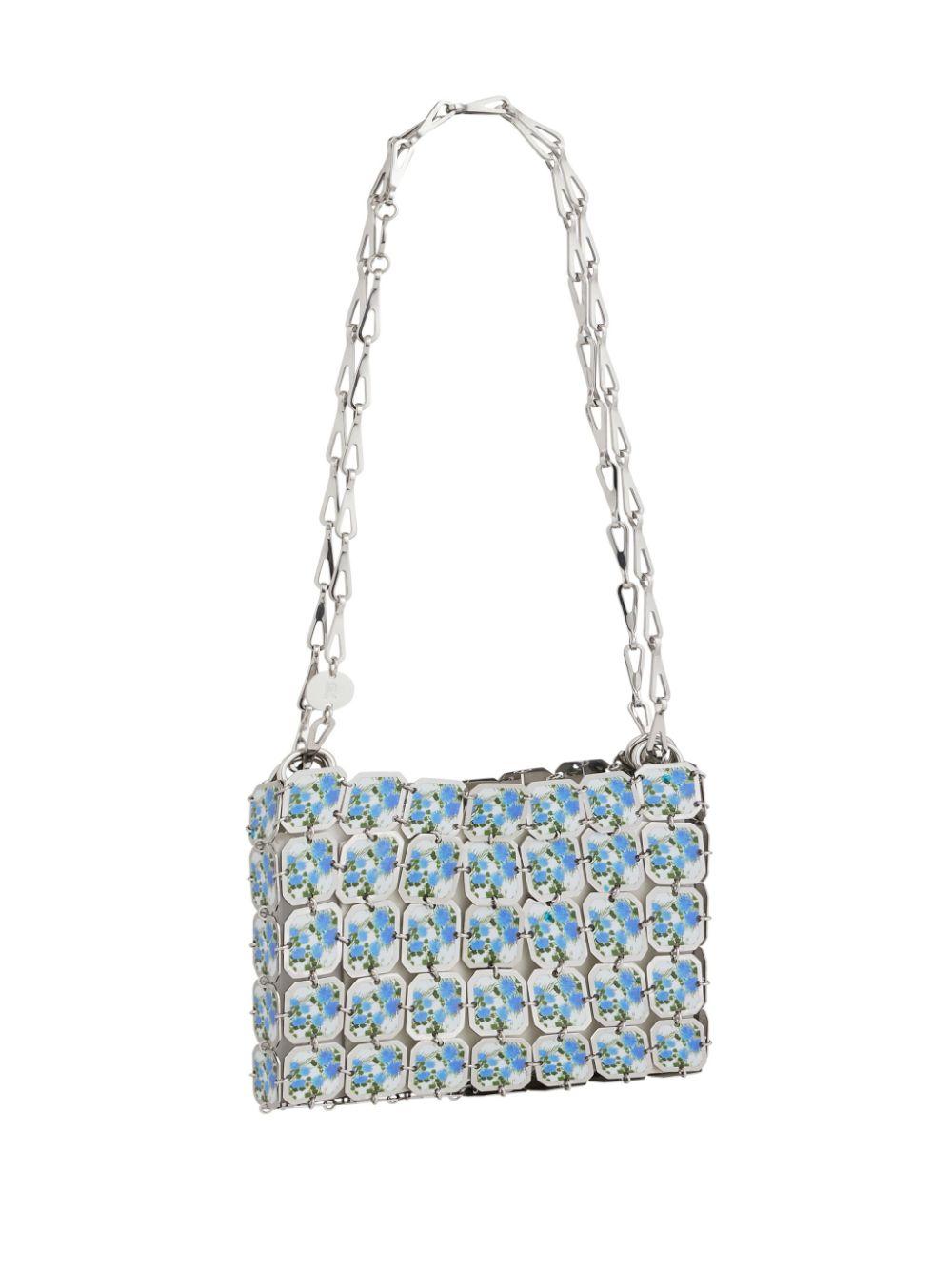 25PSS0494MET718 V473 FLOWERS SILVER RABANNE