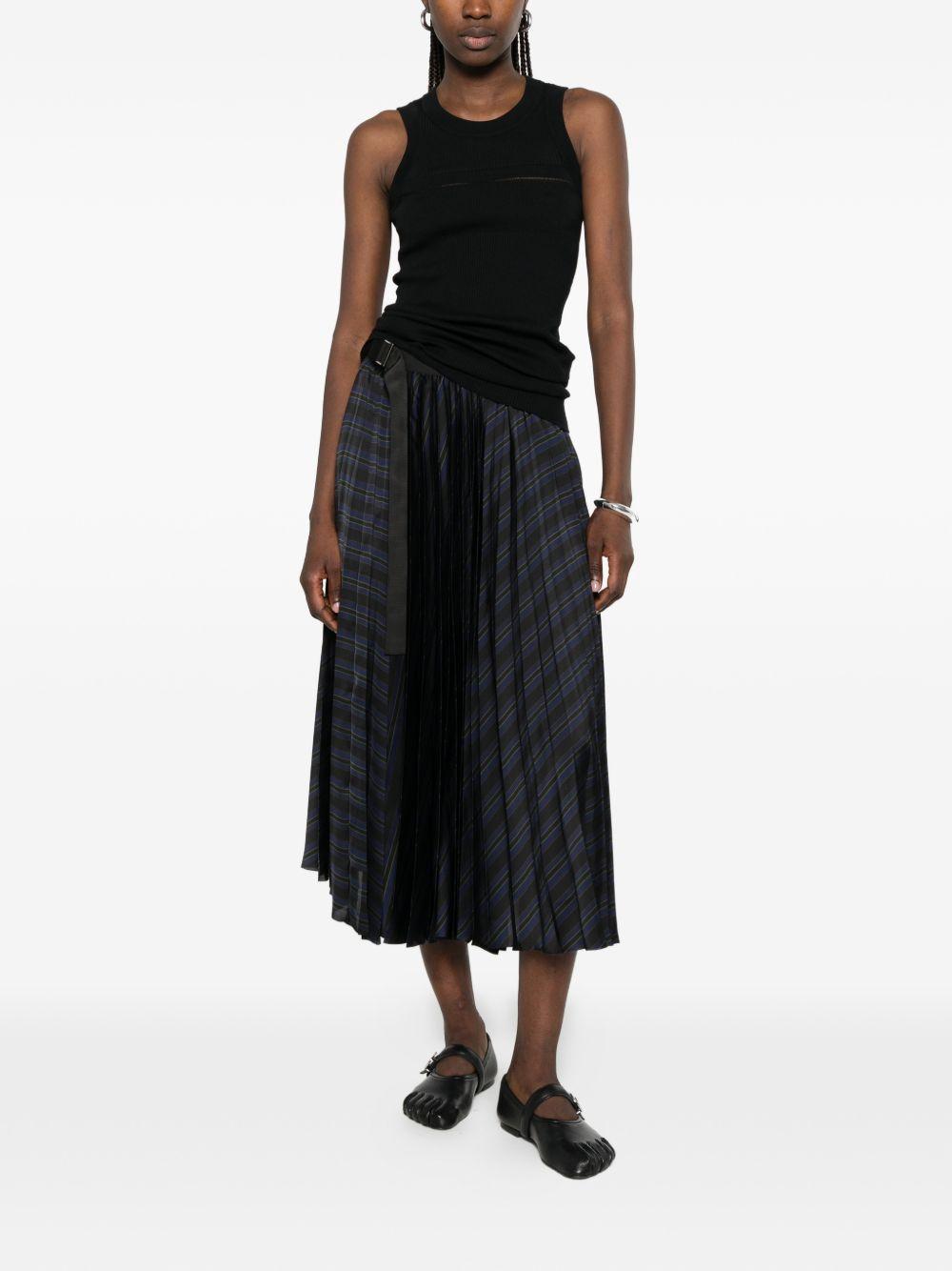 Top smanicato in cotone 2608400 001 BLACK SACAI