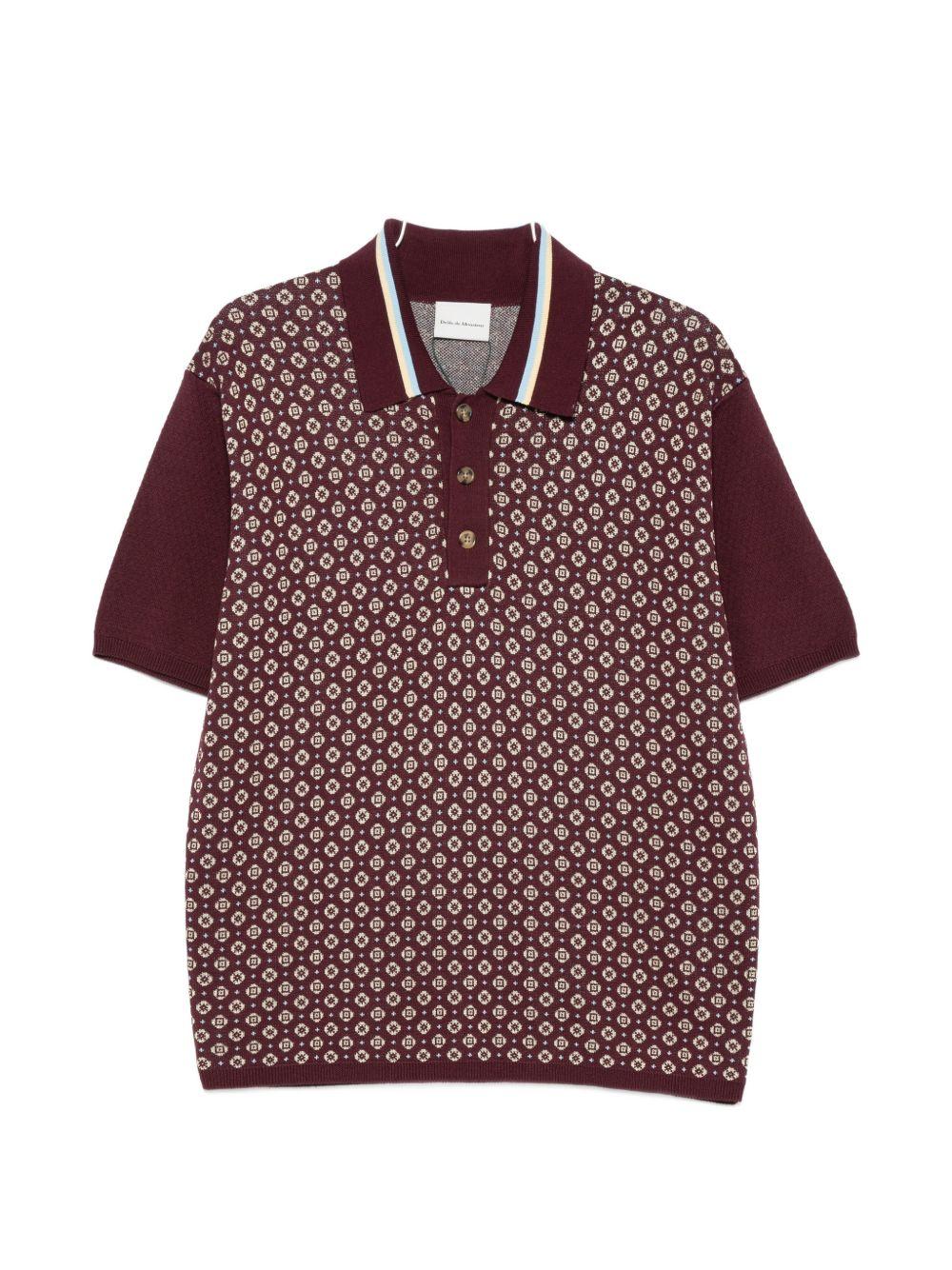 Polo Maille Jacquard Cravate KPO205CO261 DARK RED DROLE DE MONSIEUR