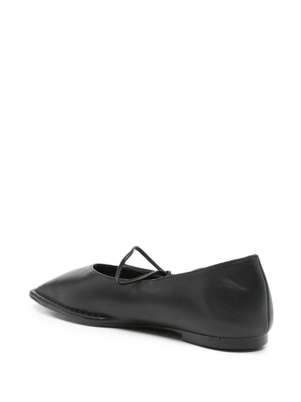 Sway Black Leather Ballet Flats S00191 BLACK ALOHAS