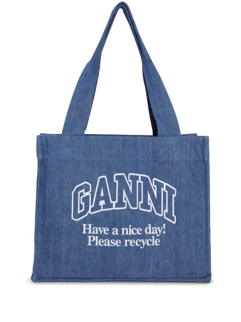 Blu Denim Tote A5599 630 DENIM GANNI