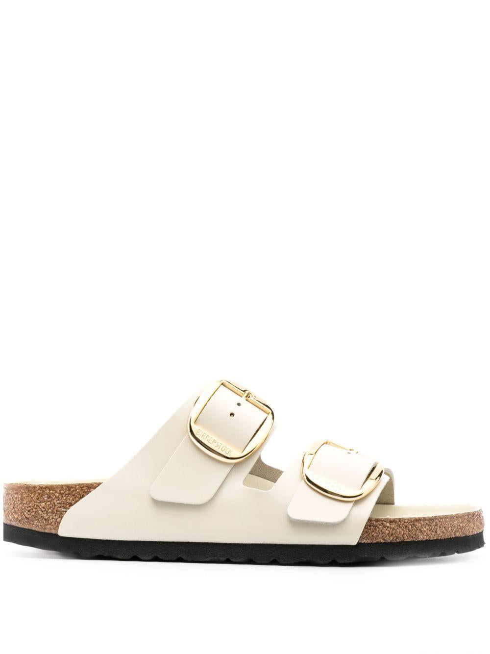 Arizona Big Buckle Pelle naturale vernice - High-Shine Ecru 1026128 ECRU BIRKENSTOCK