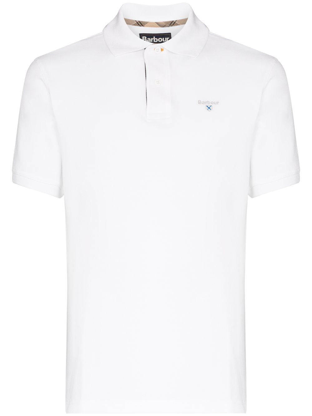 Polo in cotone MML0012 WH11 WHITE BARBOUR