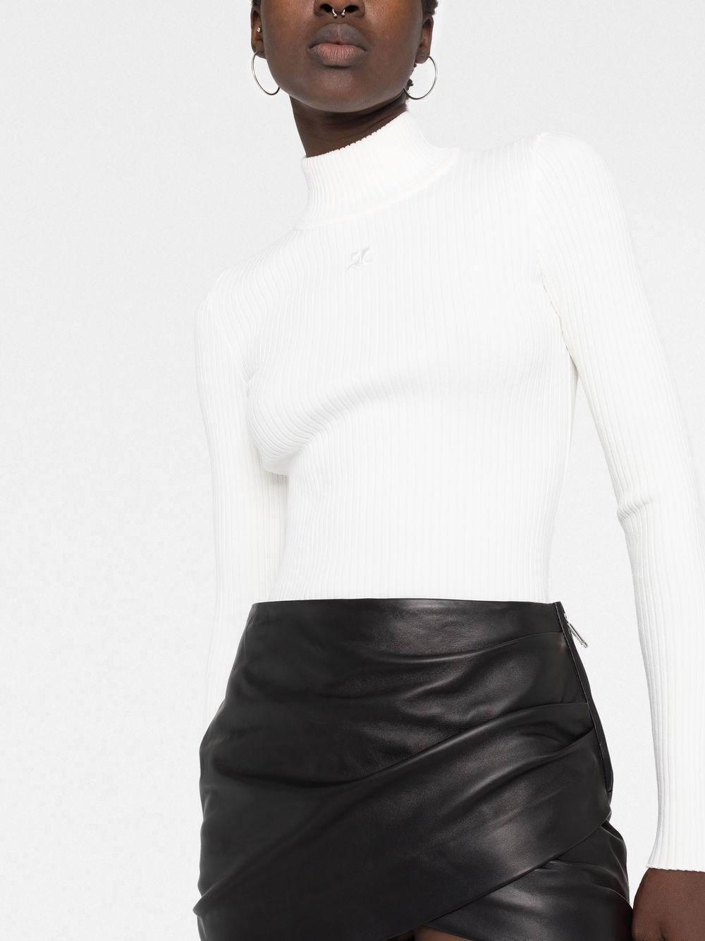 Reedition Knit Top Long Sleeves PERMPU022FI0001 0001 HERITAGE WHITE COURREGES